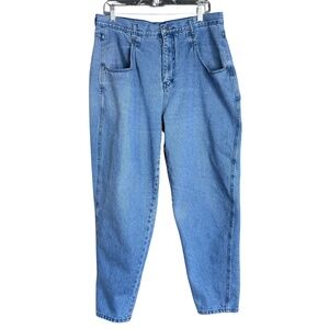 Vintage Brittania Medium Wash Barrel Leg Mom Jeans Women's Size 16P